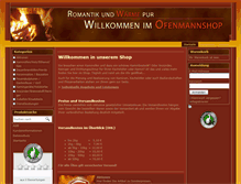 Tablet Screenshot of ofenmann-shop.de